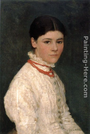 Agnes Mary Webster painting - Sir George Clausen Agnes Mary Webster art painting